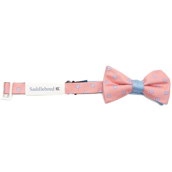 Saddlebred Silk Blend Adjustable Pre-tied Pink Bowtie - Picture 2 of 6